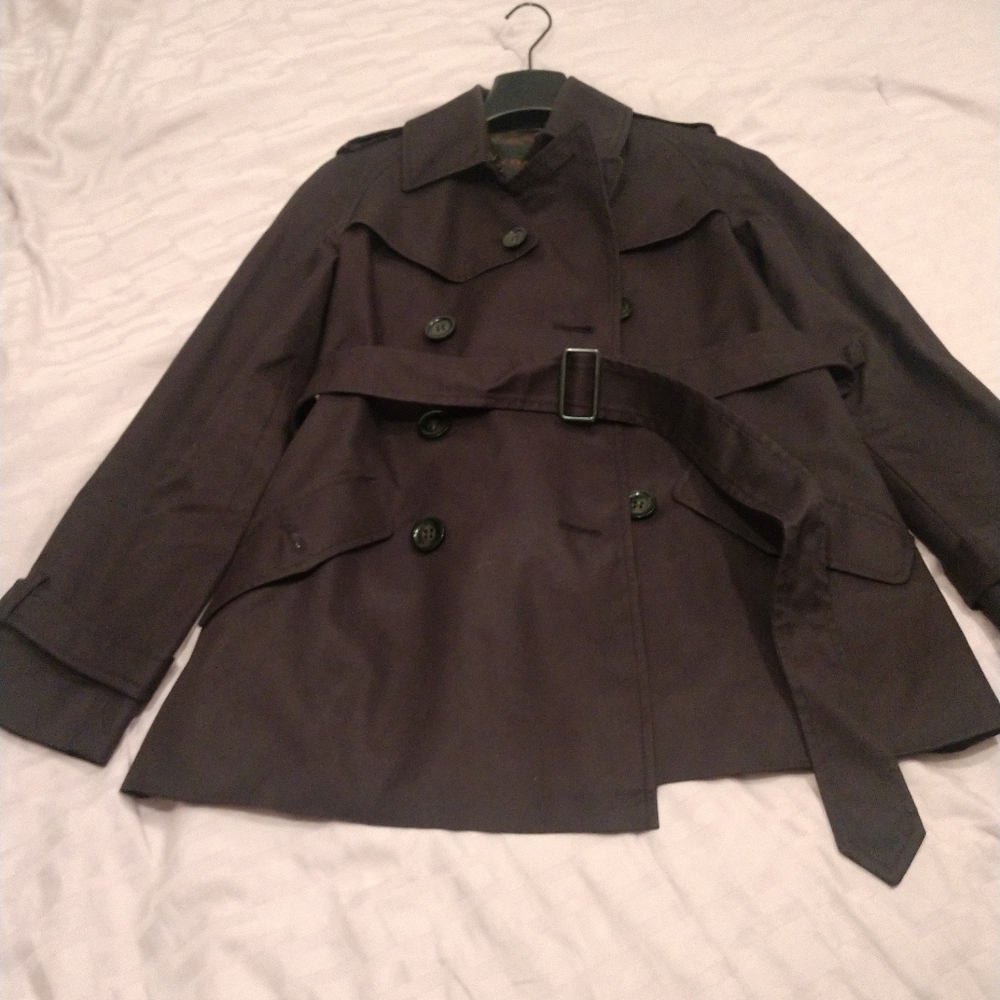 black coach trench coat